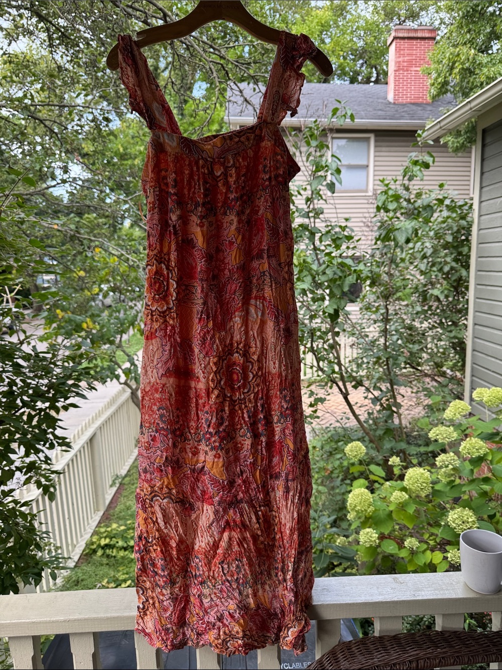 Knox Rose Red Floral Maxi Dress with Ruffle Straps